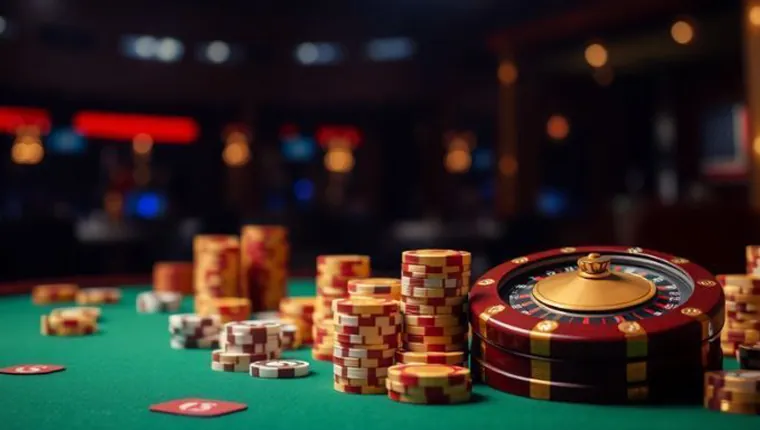 Poker player bluffing with cards